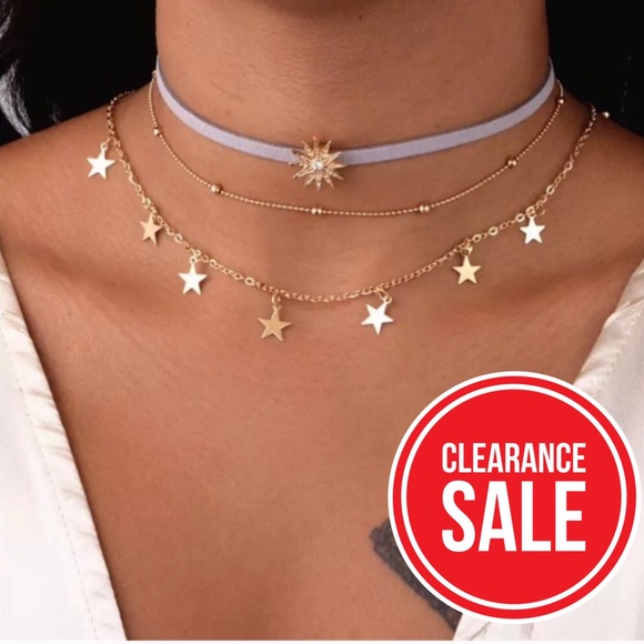Jewelry - 🔴𝟱/$𝟮𝟬🔴𝗖𝗟𝗘𝗔𝗥𝗔𝗡𝗖𝗘 Layered Choker NEW
